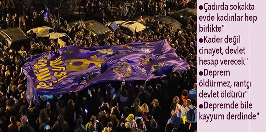 Kadınlar yasağı dinlemedi: Binler 8 Mart Feminist Gece Yürüyüşü için Taksim’de